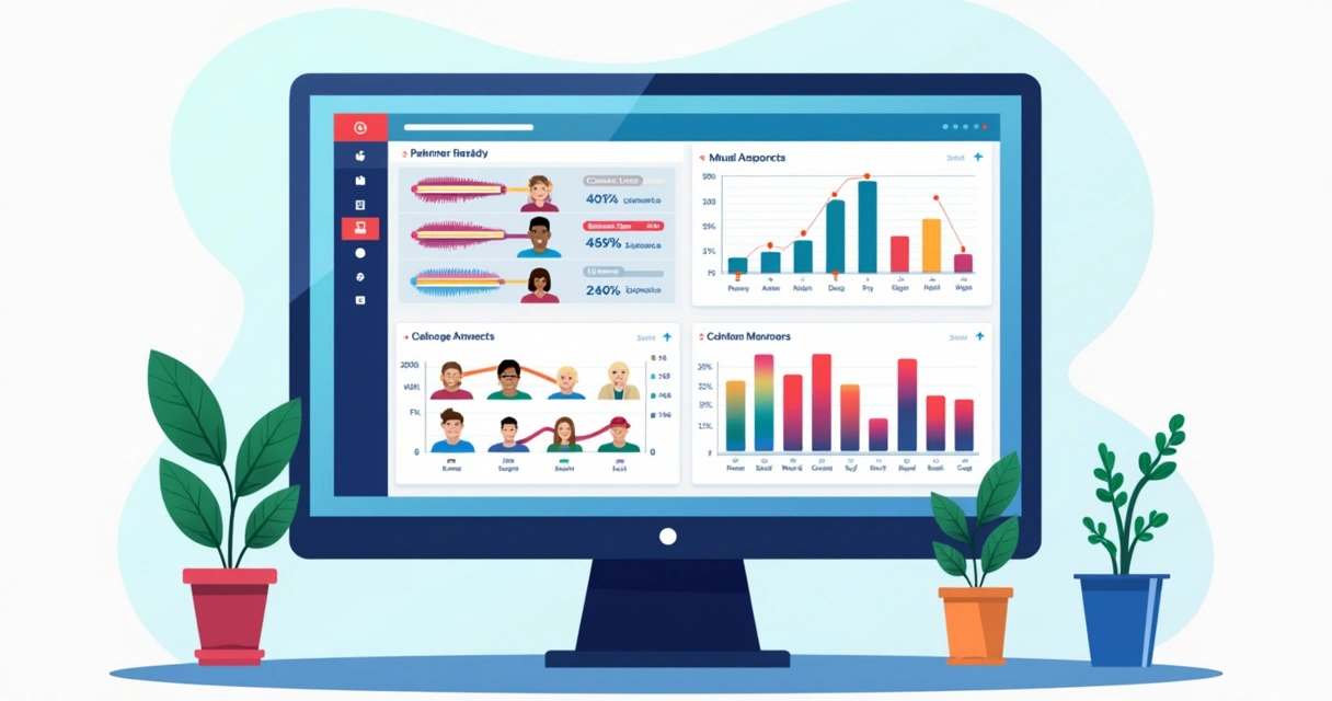 Afiliado: Guia Prático de Comissionamento e Performance Dashboard colorido exibindo índices de performance de programa de afiliados