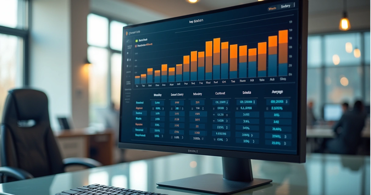 Dashboard com blocos que mostram receita mês, taxa de conversão e ticket médio 
