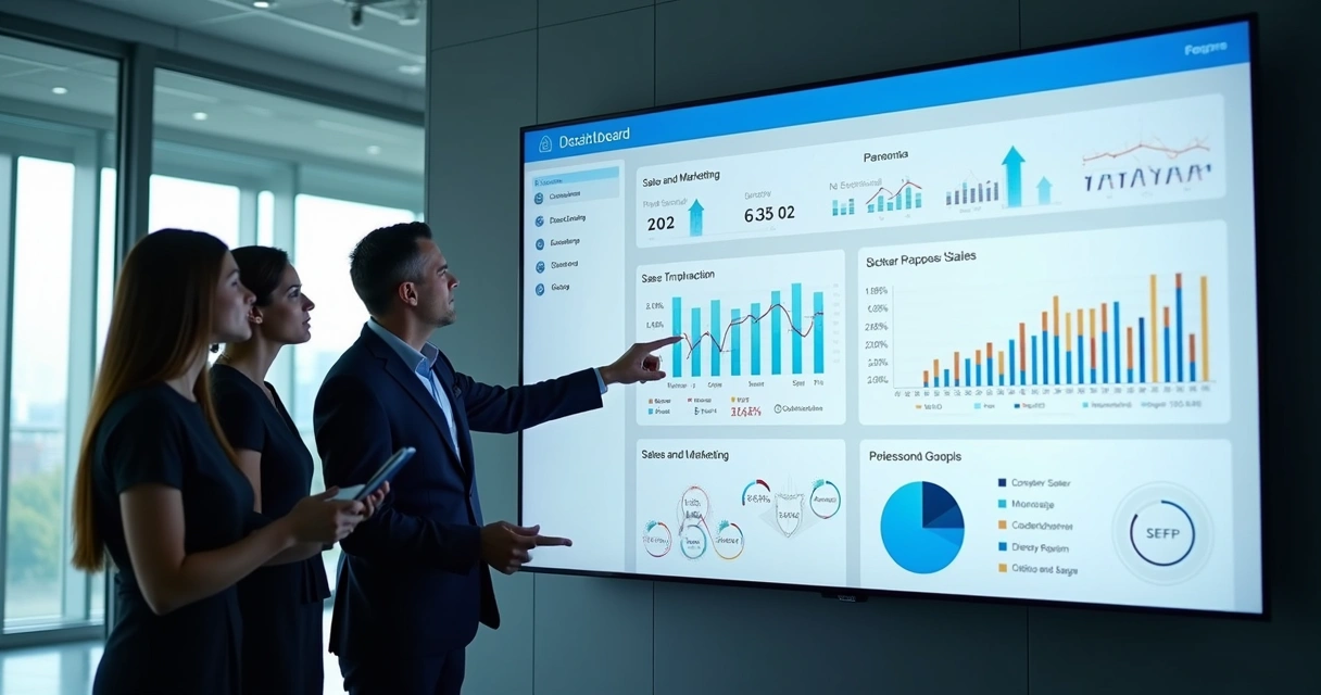 Dashboard personalizado exibindo resultados de vendas 