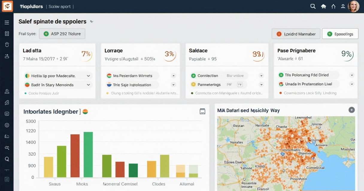 Dashboard de vendas customizado com gráficos coloridos e dados de obras em tempo real