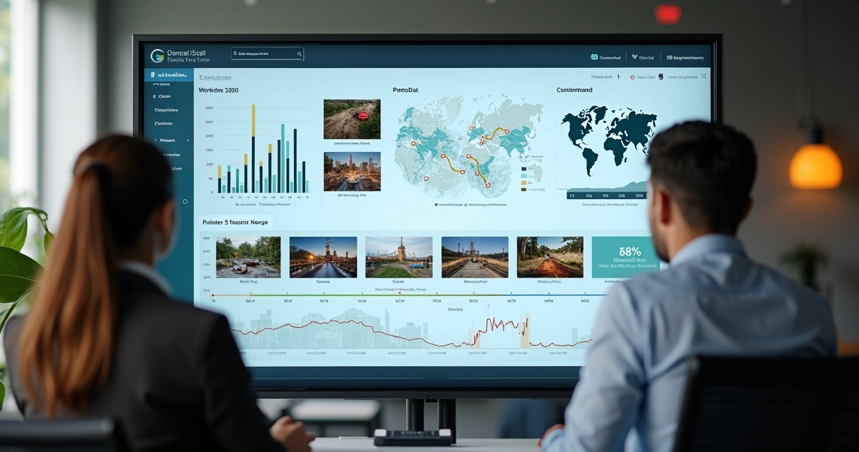 Dashboard visual personalizado para relatório de obra 