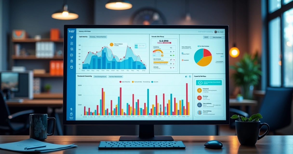 Dashboard visual mostrando integração de leads, IA e WhatsApp