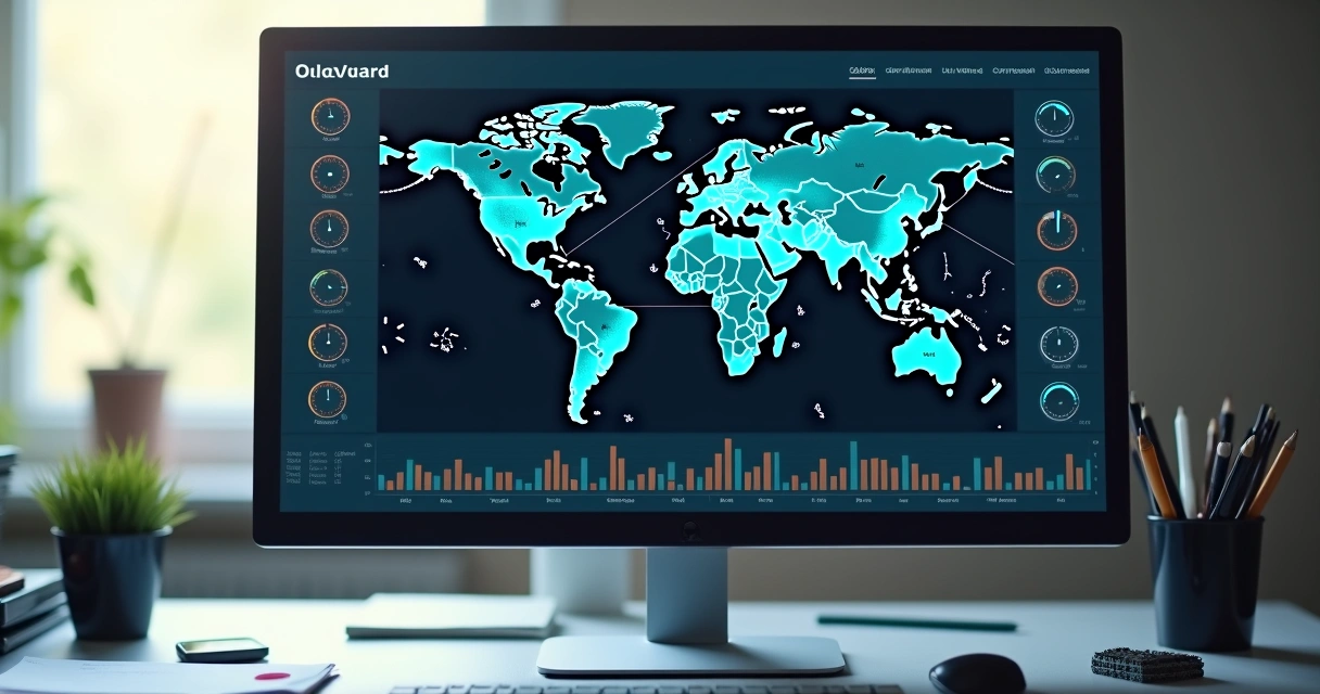 Dashboard de ponto eletrônico exibindo dados sincronizados de várias regiões remotas. 