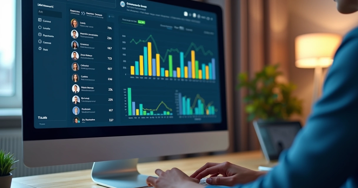 Dashboard apresentando a pontuação de diversos leads 