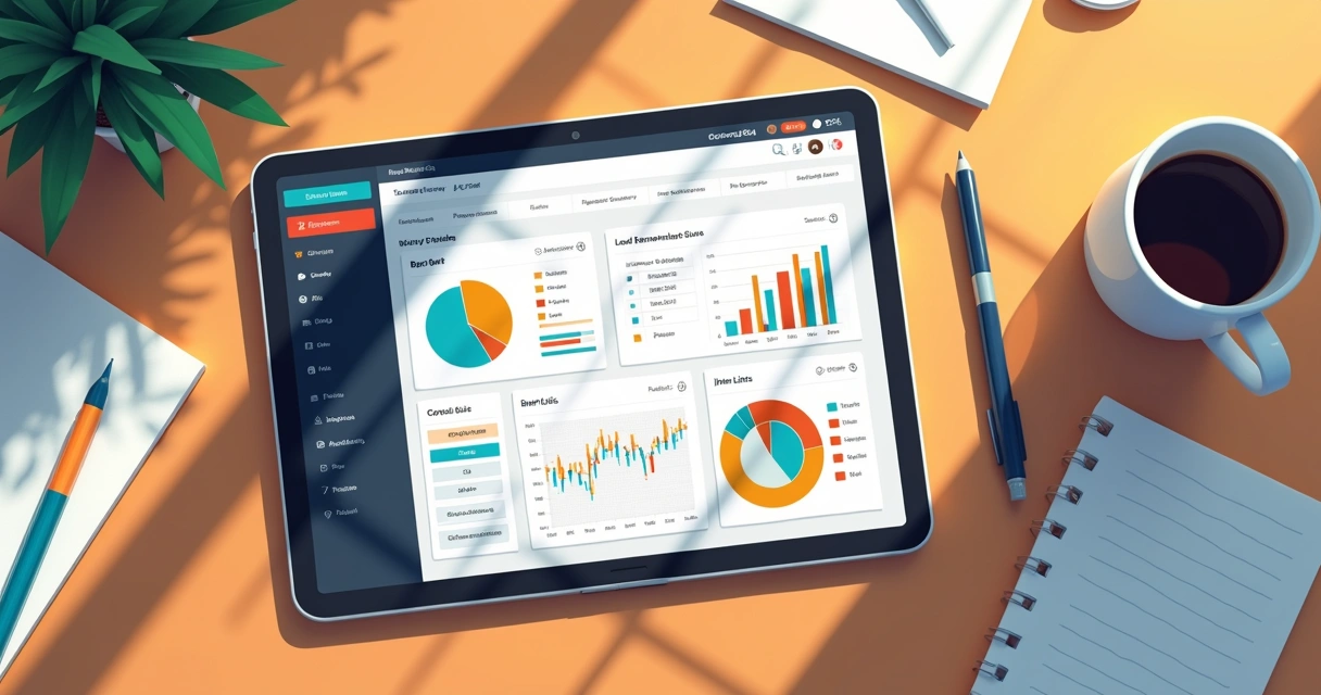 Dashboard simples de vendas em Power Apps em tela de tablet 