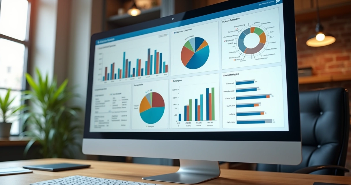 Dashboard Power BI mostrando gráficos de desempenho. 
