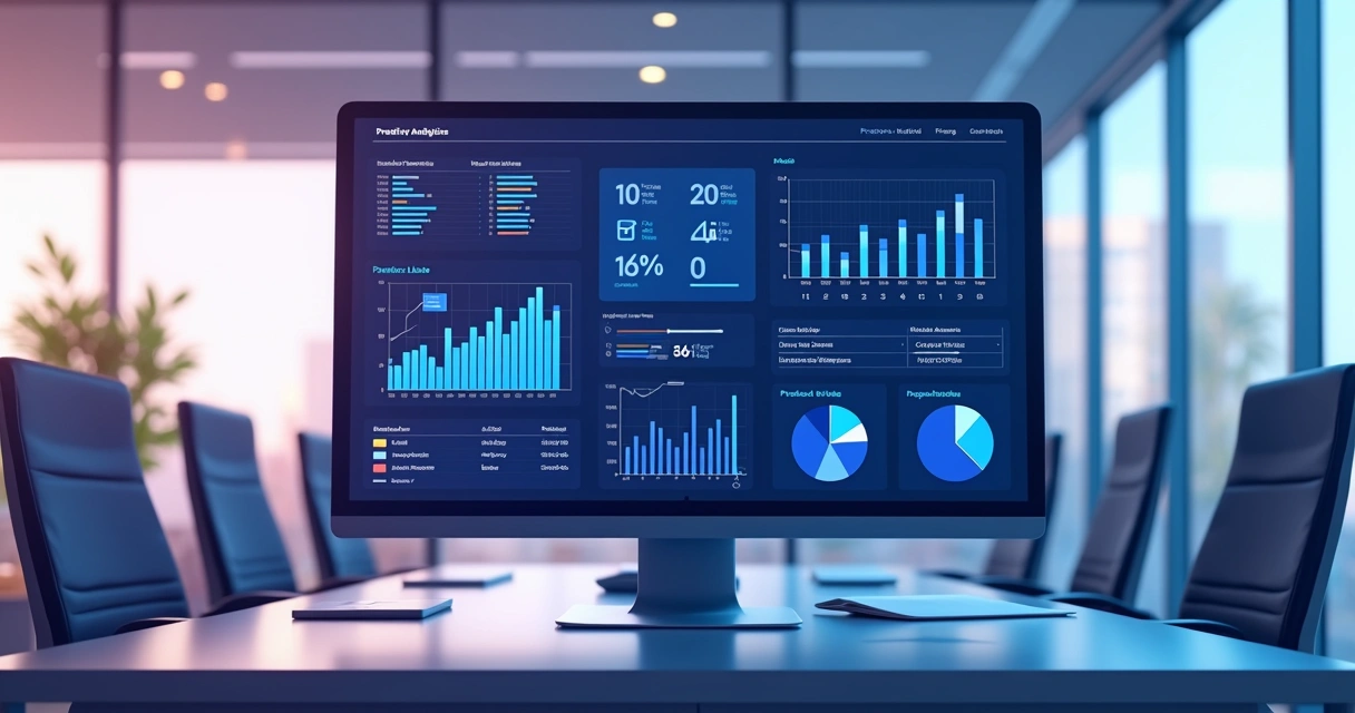 Dashboard de análise preditiva em escritório contábil 