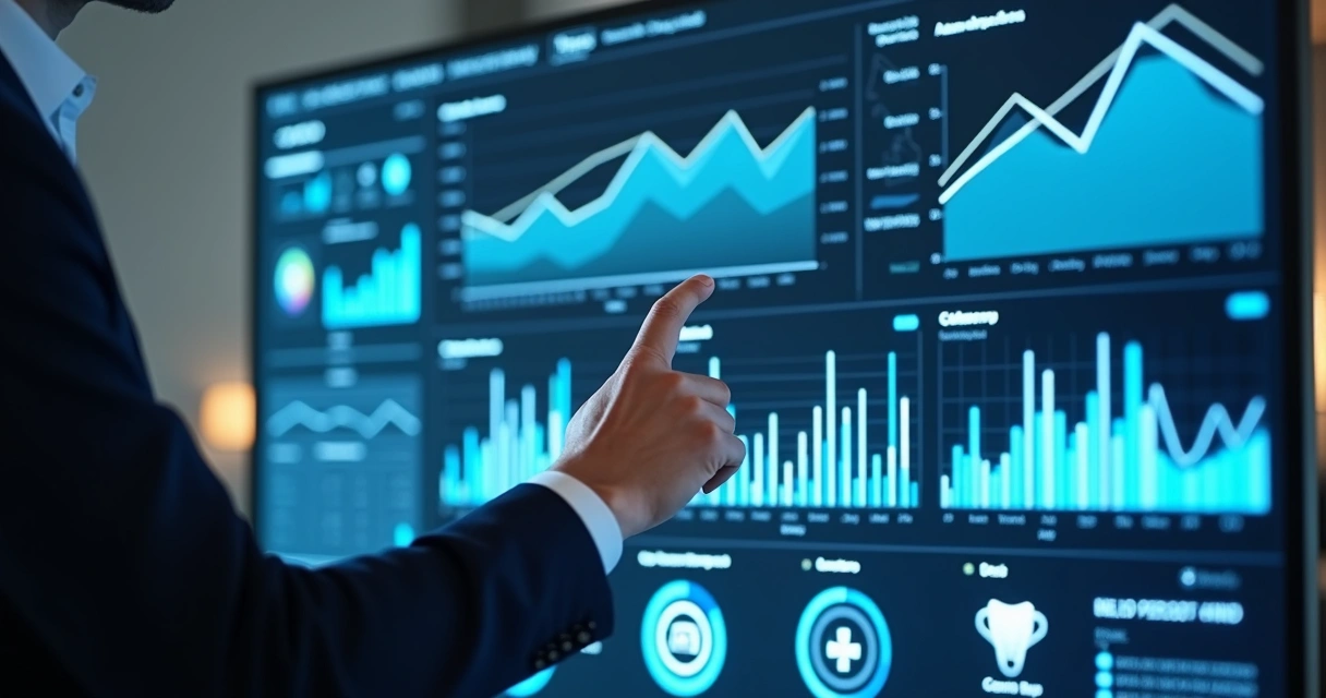 Dashboard de analytics com gráfico de previsão de rotatividade 