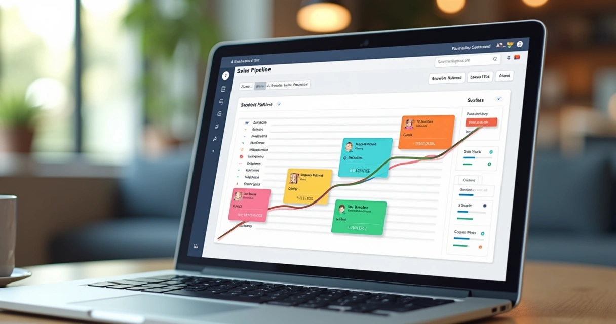 Dashboard simples de vendas mostrando pipeline e previsibilidade 