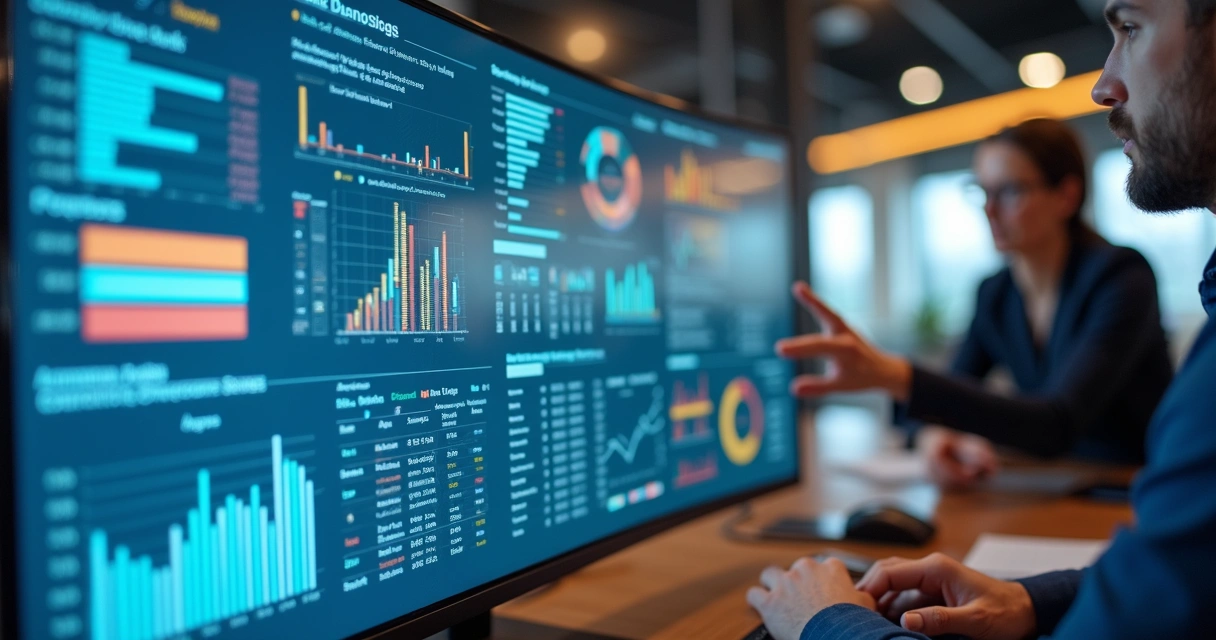 Dashboard digital mostrando previsibilidade e controle em operação comercial omnichannel