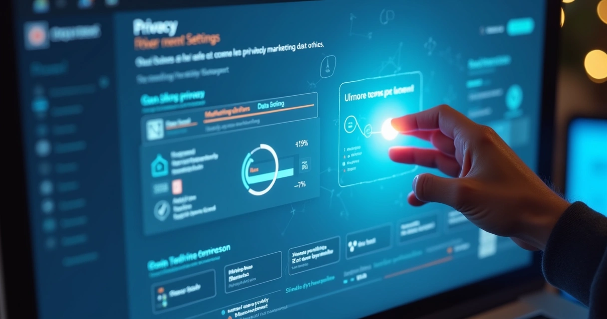Dashboard de privacidade para configuração em automação de marketing 