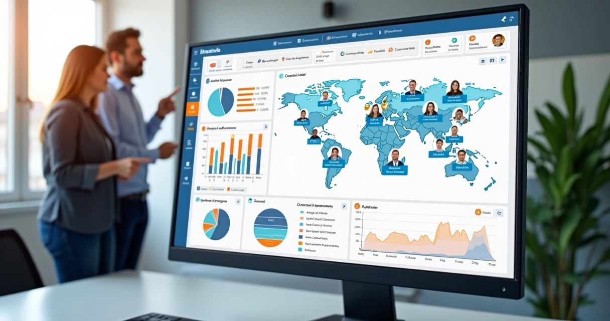 Account Mapping: potencialize parcerias cruzando dados de clientes Painel moderno de PRM mostrando clusters de contas e oportunidades entre parceiros