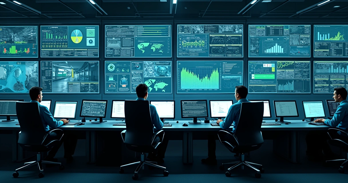 Dashboard de produção industrial com dados em tempo real 