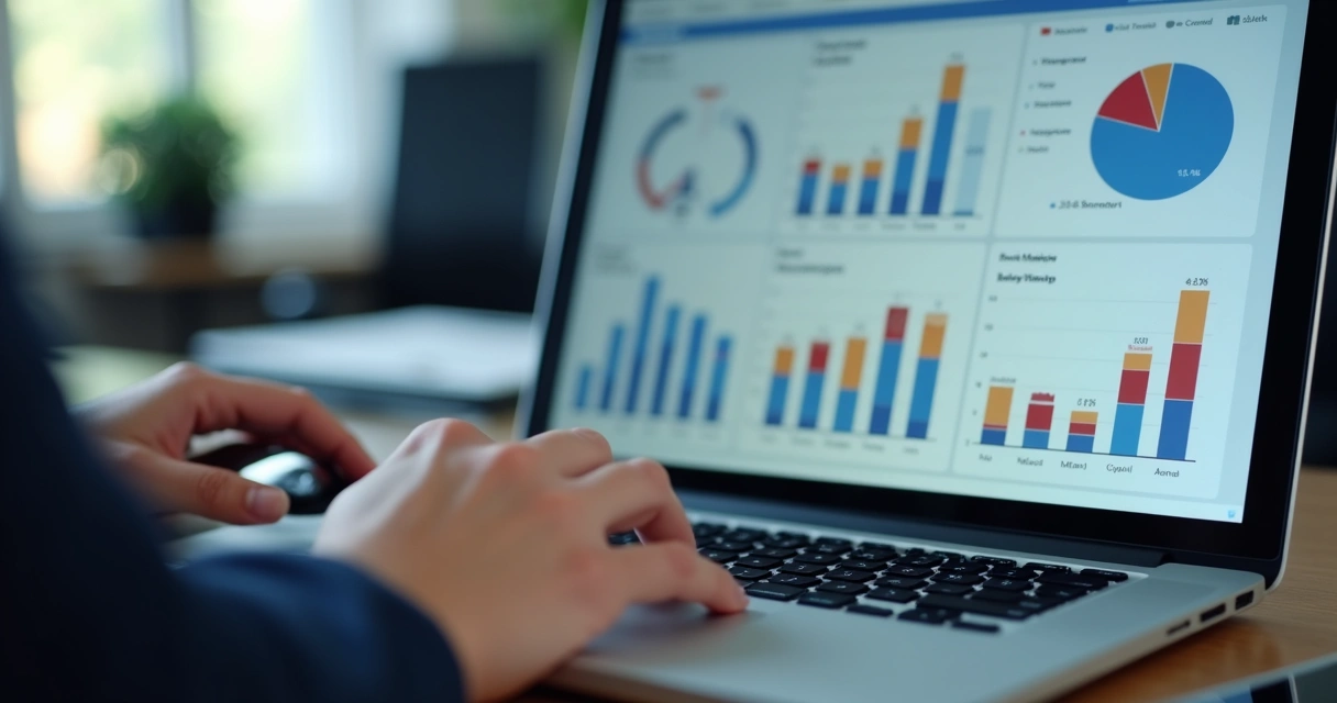 Dashboard digital mostrando progresso de OKRs em tempo real 