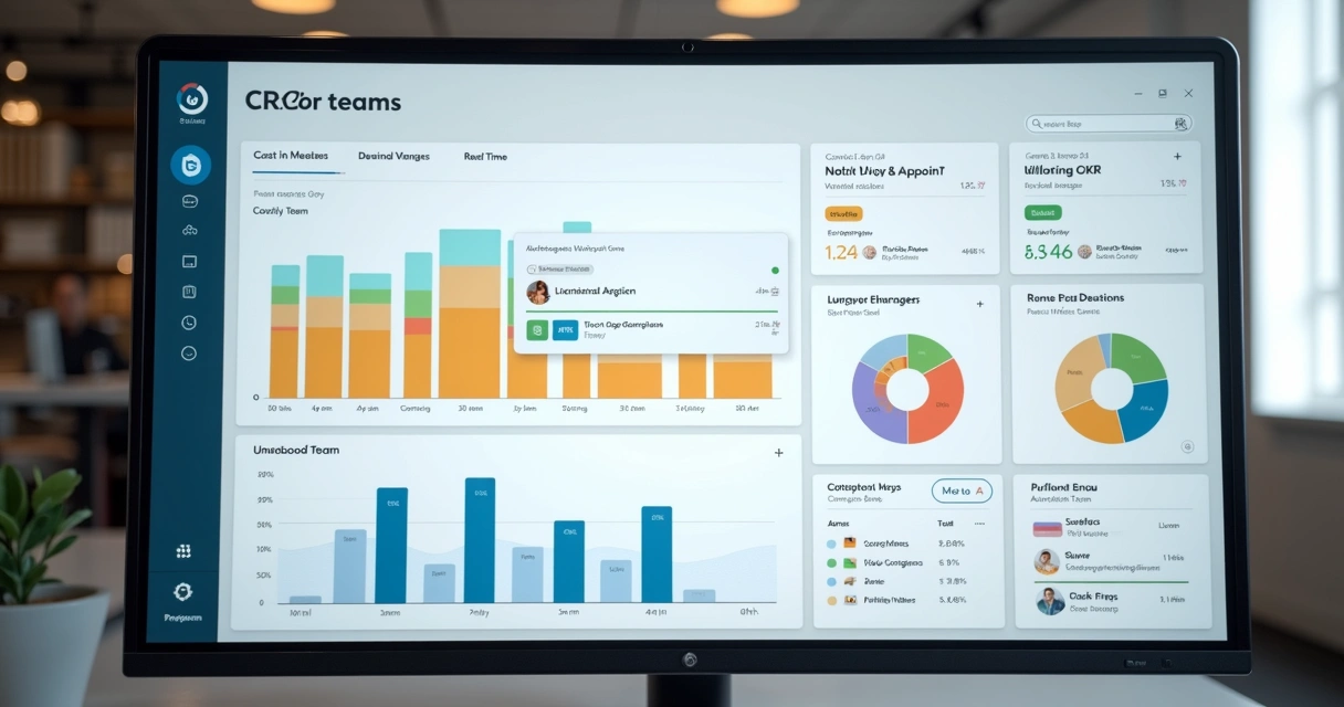 Dashboard mostrando progresso de OKRs em tempo real 