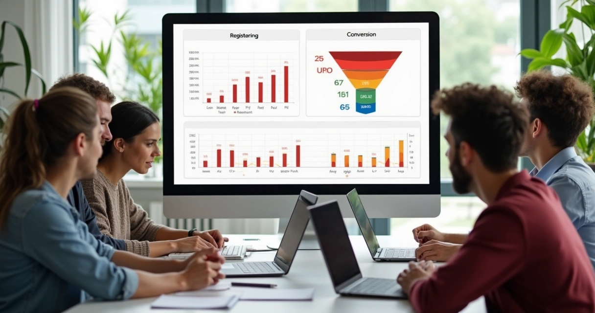 Dashboard simples de métricas iniciais em um projeto digital 