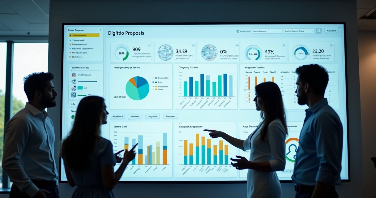 Dashboard de métricas de propostas digitais para equipe de vendas 