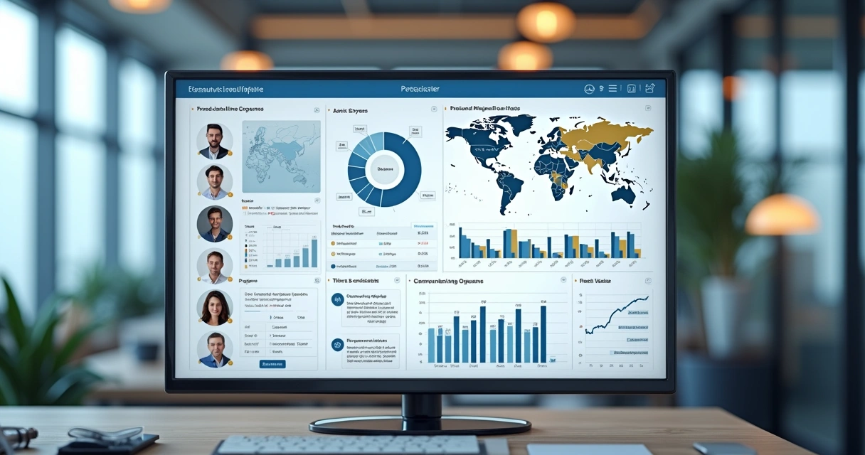 Dashboard de prospecção comercial com dados de obras e fases de negociação