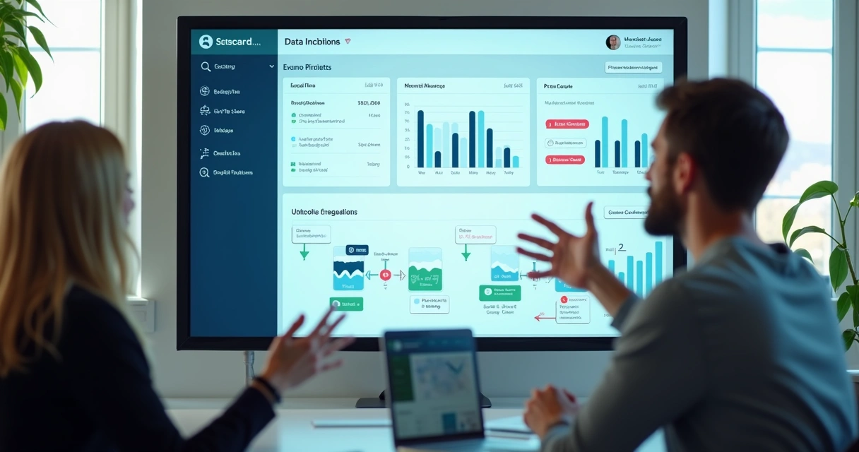 Prototipo de dashboard em tela digital com integração visual de dados 