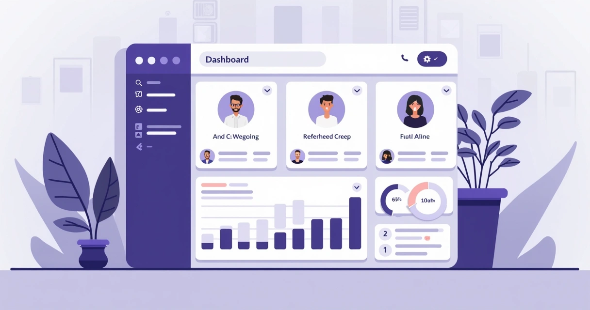 Tela de dashboard com gráficos e ranking de leads 