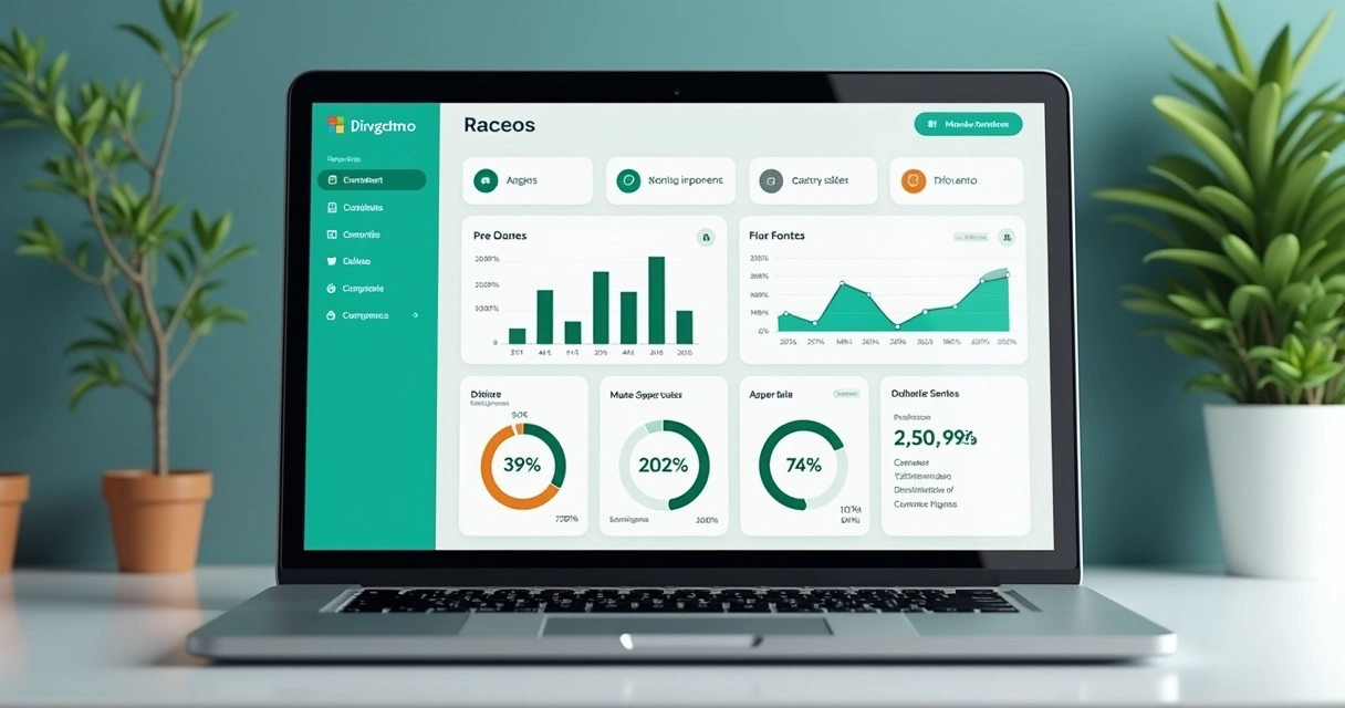 RevOps e canais: como integrar revenue operations com programas de parceiros Dashboard com gráficos de vendas diretas e canais em ambiente digital