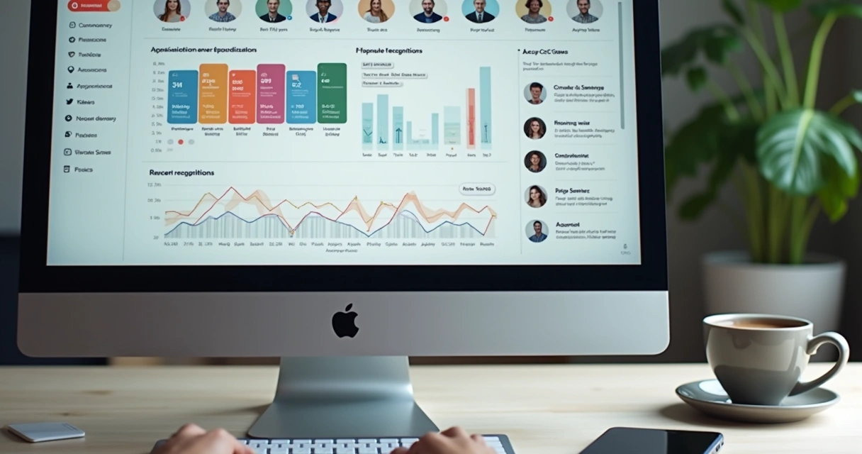 Dashboard digital de reconhecimento de equipe 