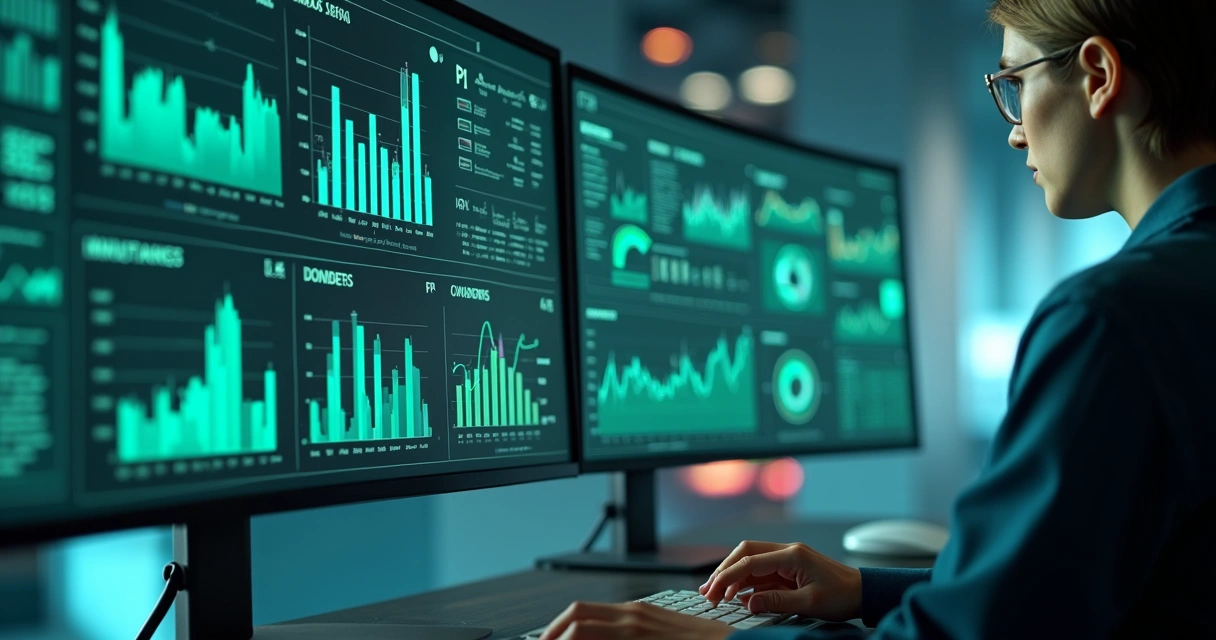 Dashboard de BI com relatórios automáticos em tela de computador 