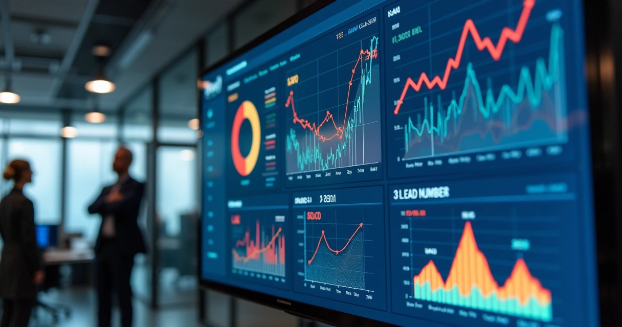 Dashboard digital mostrando dados de campanhas 