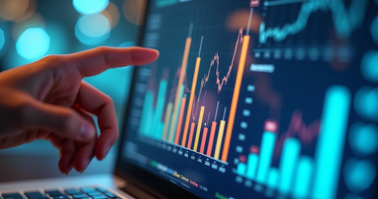 Dashboard digital exibindo gráficos e relatórios financeiros 