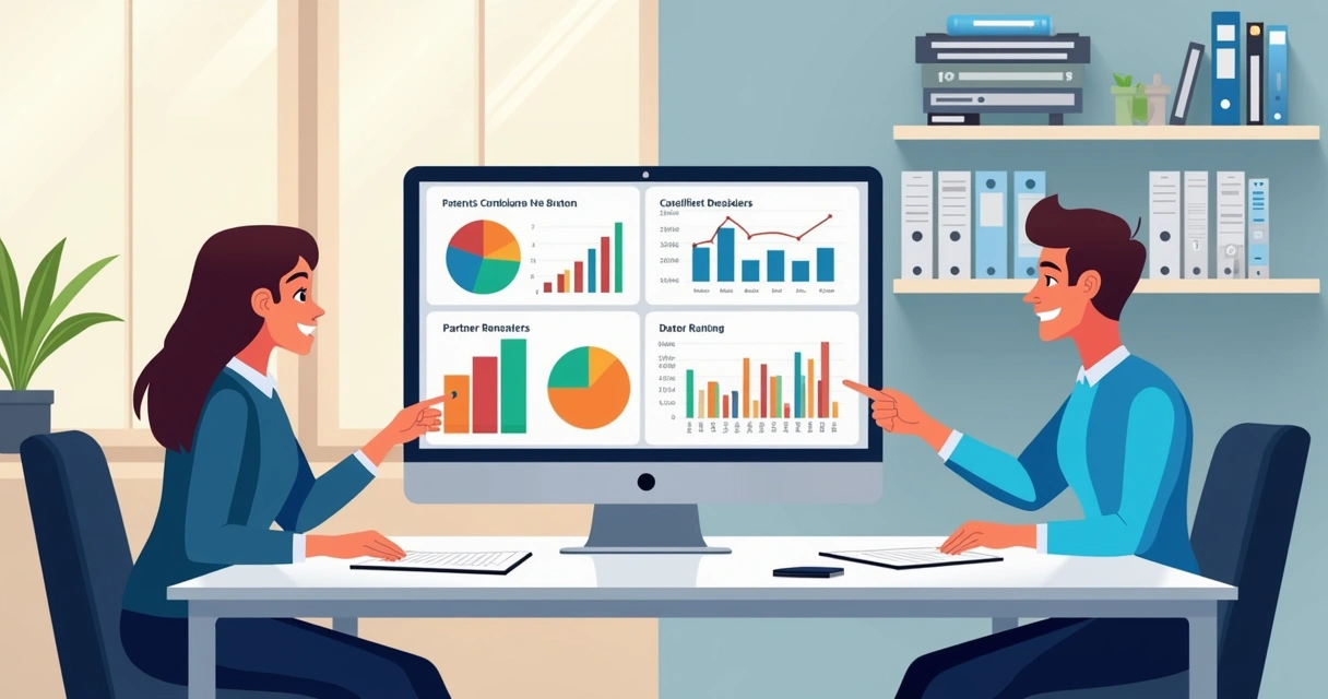 Dashboard de comissões de parceiros contábeis 