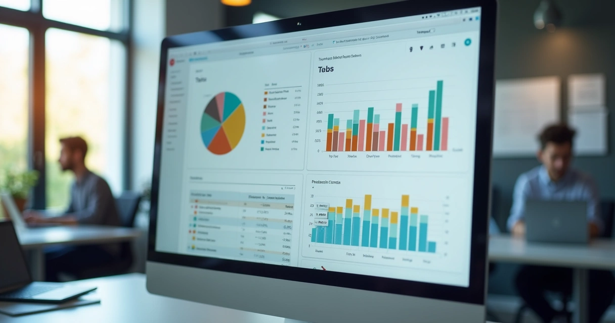 Tela de aplicativo exibindo dashboard de agendamento com estatísticas e gráficos 
