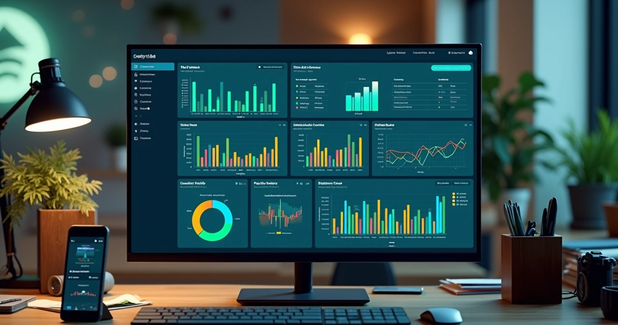 Dashboard com relatórios de vendas e backup de dados de WhatsApp