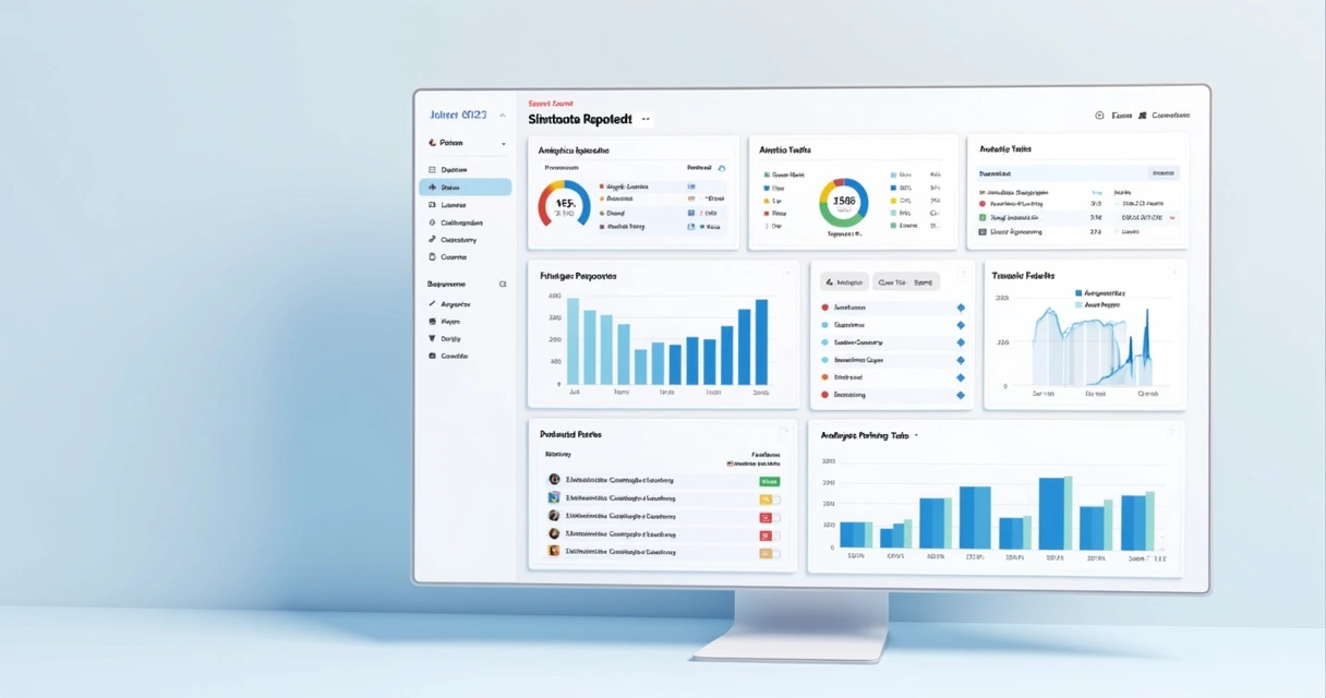 Dashboard de relatórios de performance de canais SaaS 