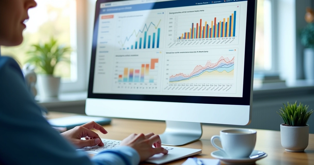 Dashboard com relatórios detalhados de compras e gráficos