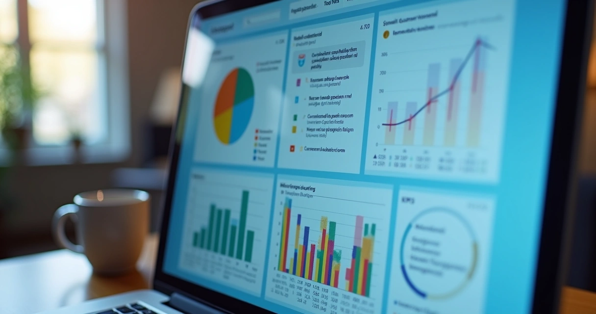 Dashboard digital mostrando métricas de pesquisa de satisfação