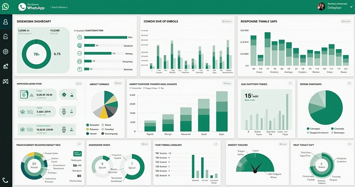 Dashboard com relatórios de vendas e atendimento via WhatsApp 