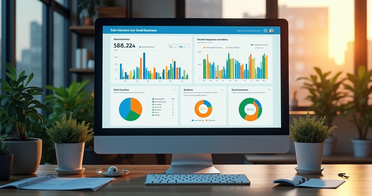Dashboard digital de renegociação com gráficos coloridos 