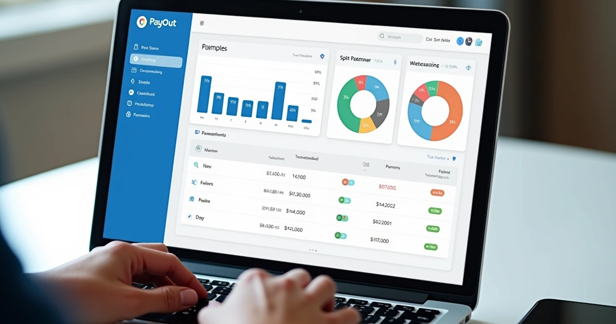 Dashboard com gráficos e repasses por parceiro 