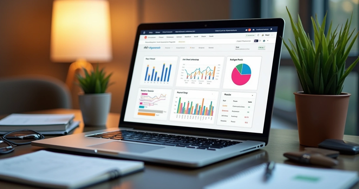 Painel de resultados de auditoria no Notion com gráficos e listas 