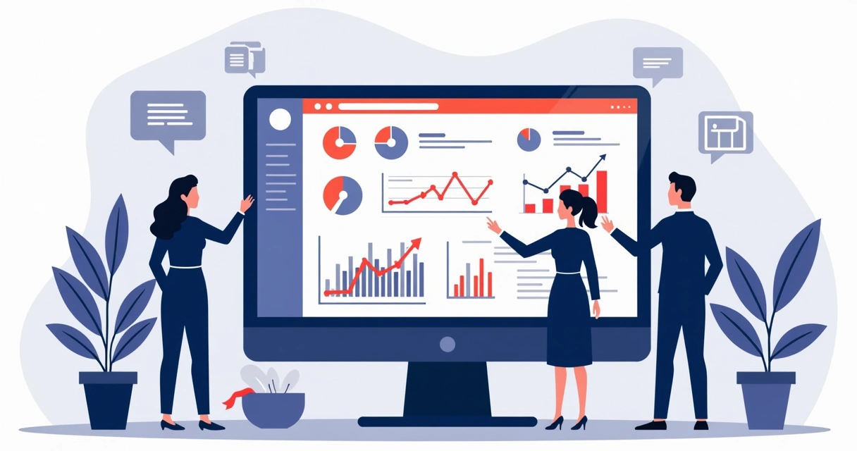Painel de métricas e resultados da automação de marketing 