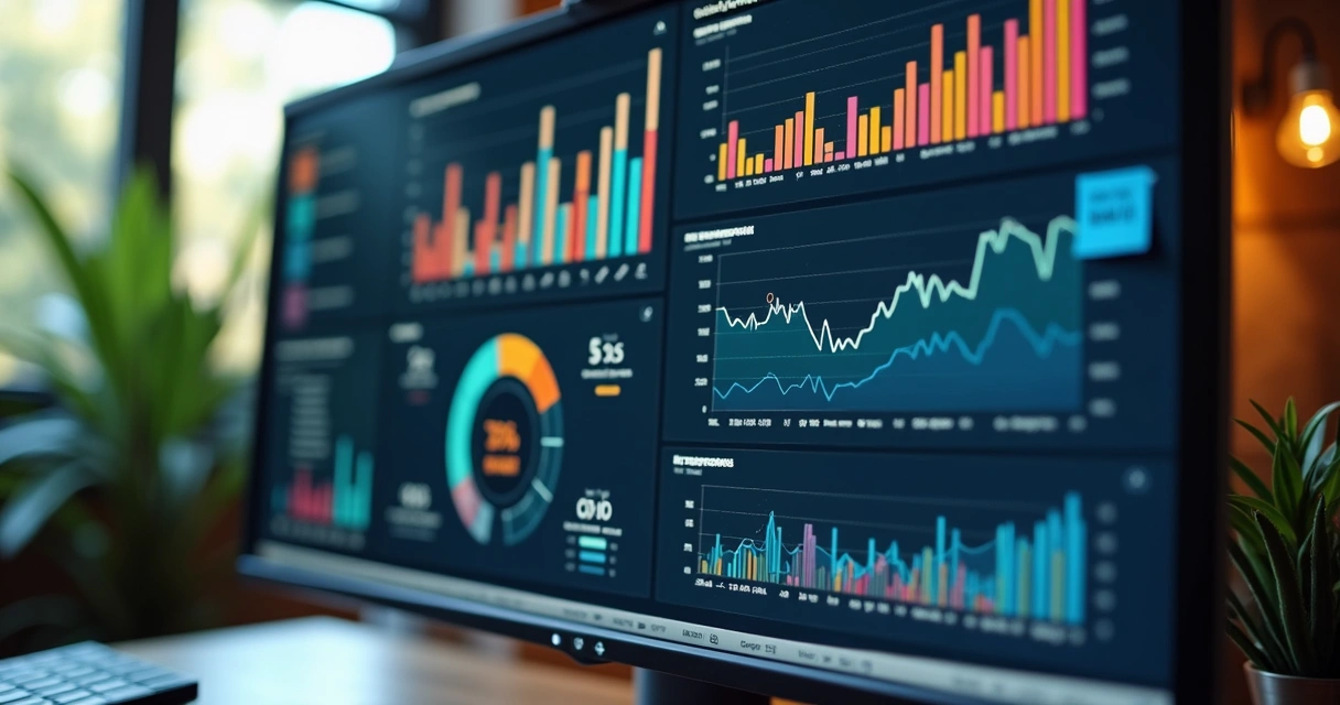 Dashboard digital exibindo métricas de campanhas de anúncios 