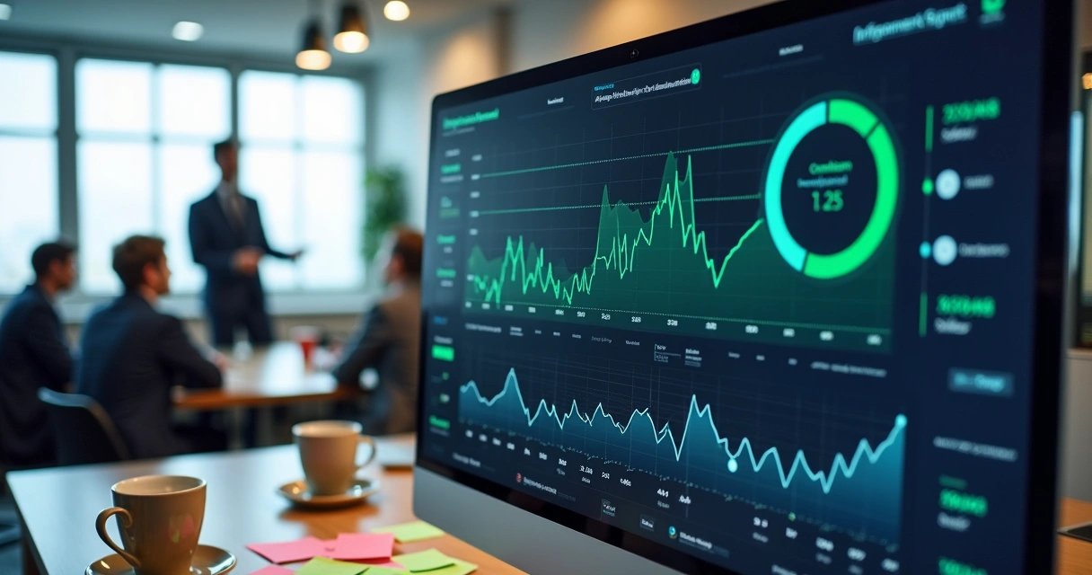 Tela de dashboard mostrando resultados de IA 