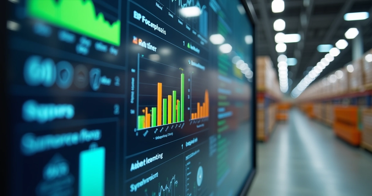 Dashboard mostrando integração RFID em operação logística