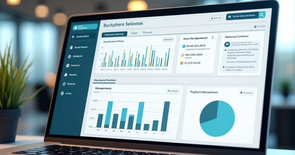 Interface clara do painel de um software de RH, com menus de recrutamento, controle de ponto, desempenho e relatórios reunidos 
