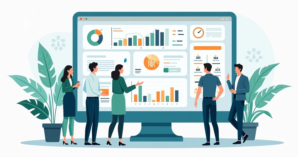 Painel SaaS com métricas de agência e landing pages 
