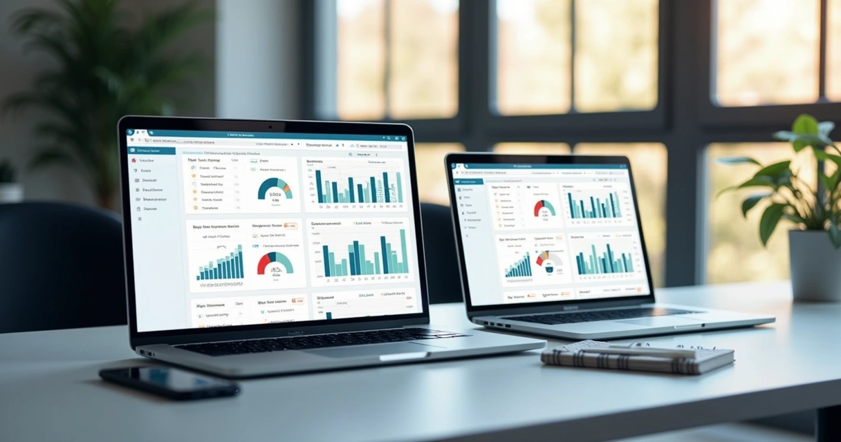 Notebooks mostrando dashboards simples e complexos lado a lado 