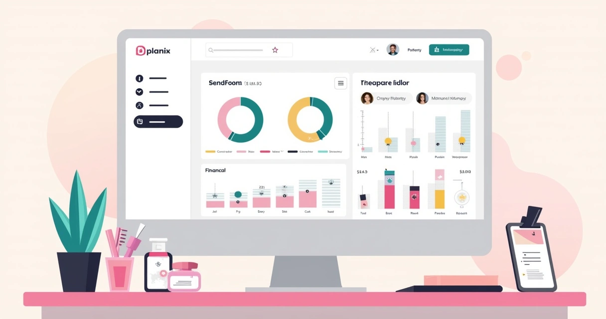 Dashboard de CRM para salão de beleza 