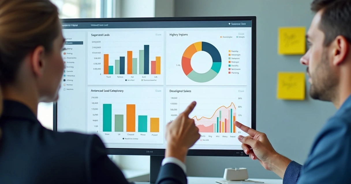 Dashboard de segmentação de leads no CRM 