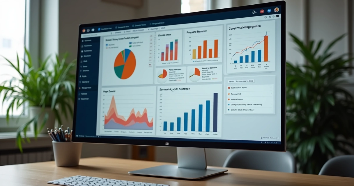 Dashboard com indicadores técnicos de SEO 