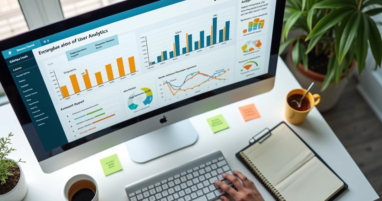 Dashboard de análise de sinais de intenção com gráficos e leads 